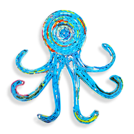 Octopus, Handmade Recycled Quillling Paper Ornament