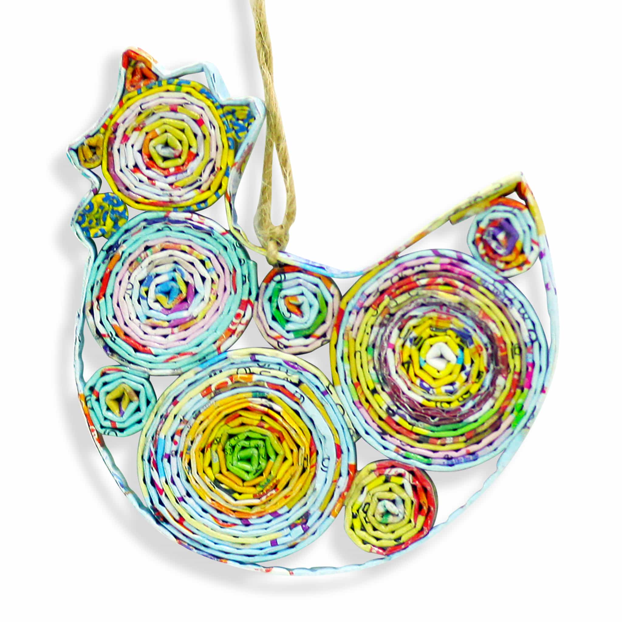 Chicken (Hen), Handmade Recycled Paper Quilling Ornament