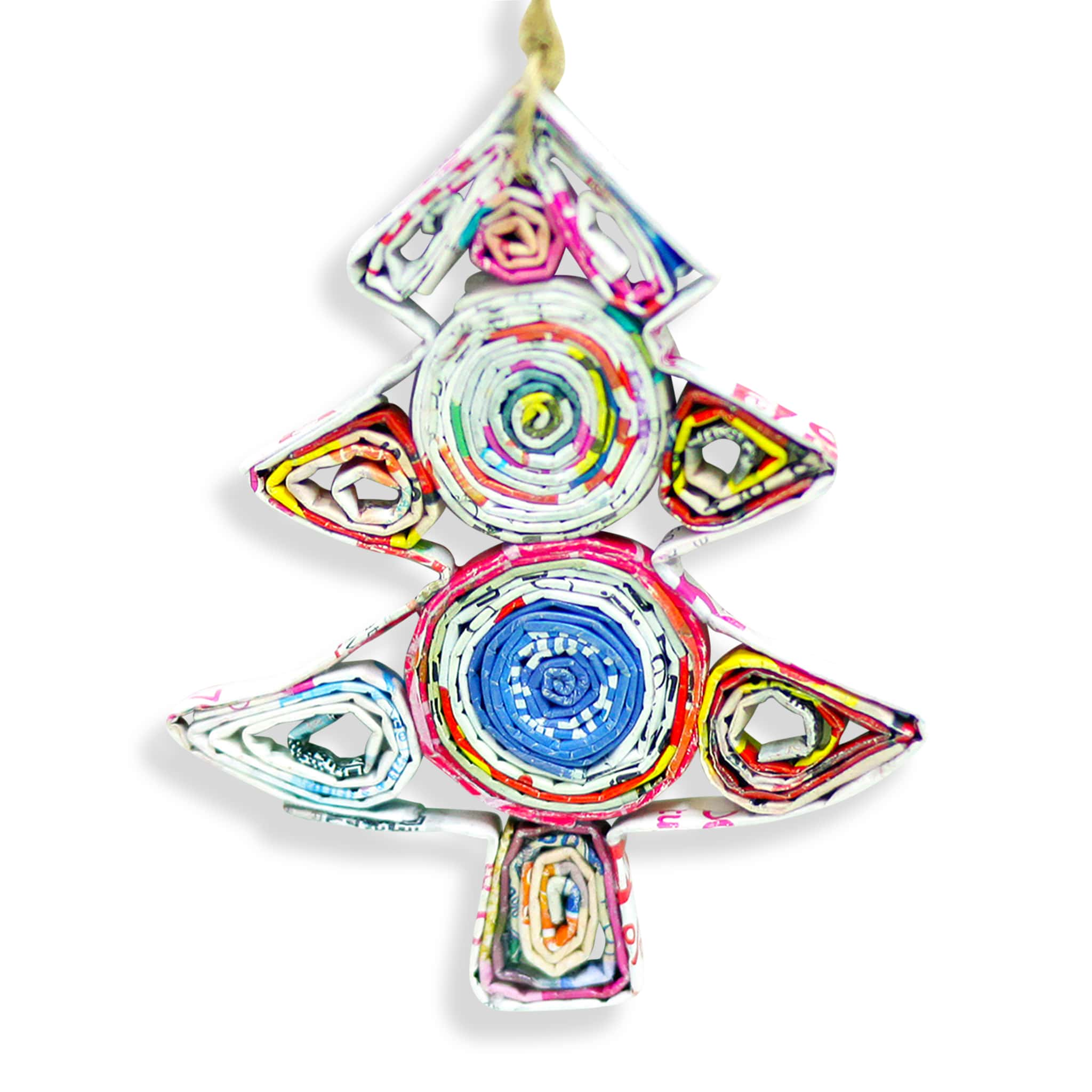 Christmas Tree, Handmade Recycled Paper Quilling Ornament