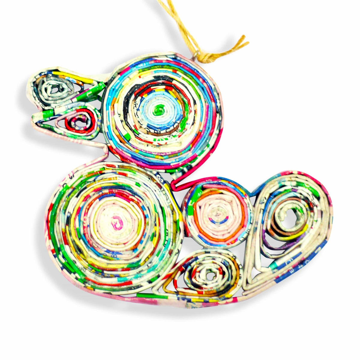 Duck, Handmade Recycled Quilling Paper Ornament