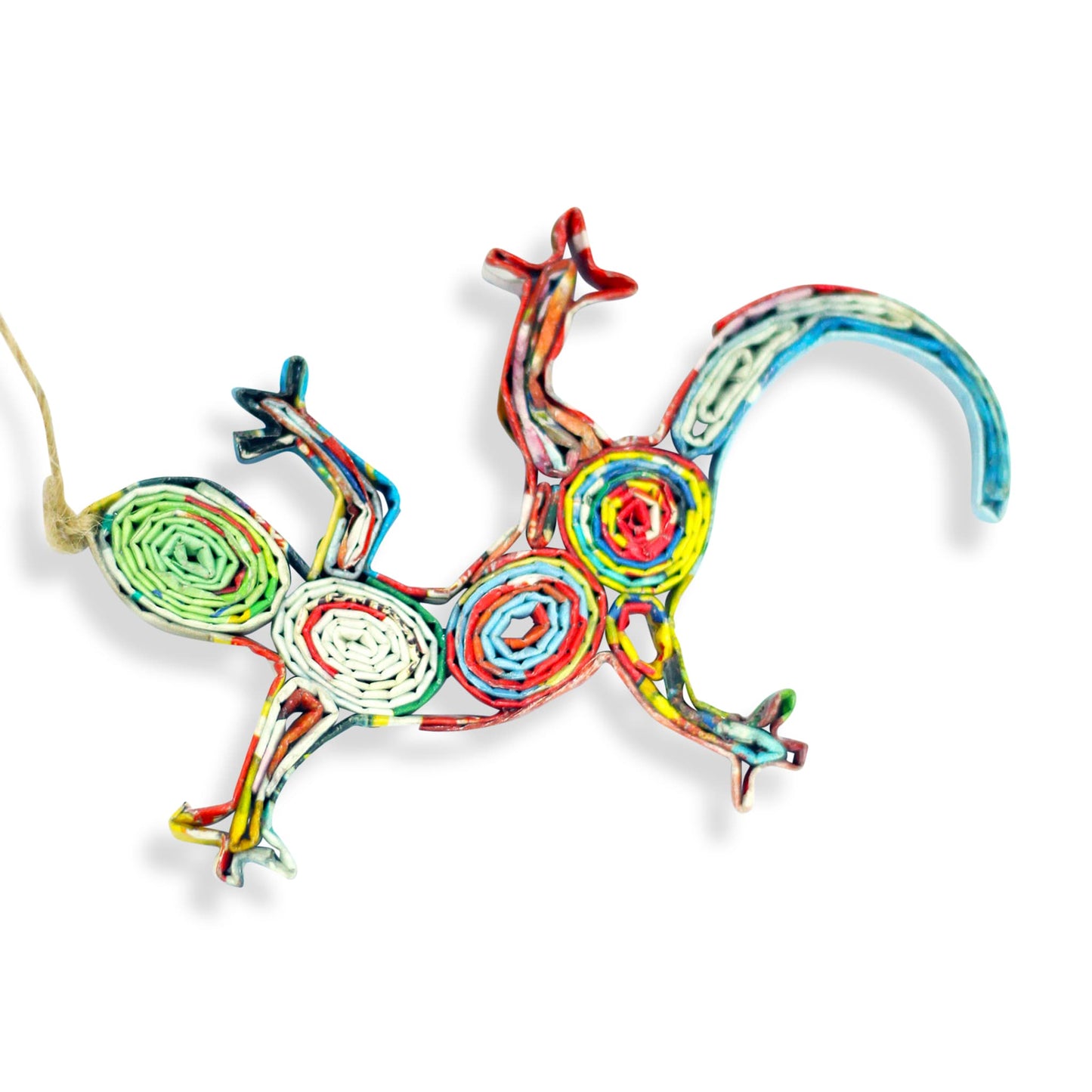 Gecko, Handmade Recycled Quilling Paper Ornament