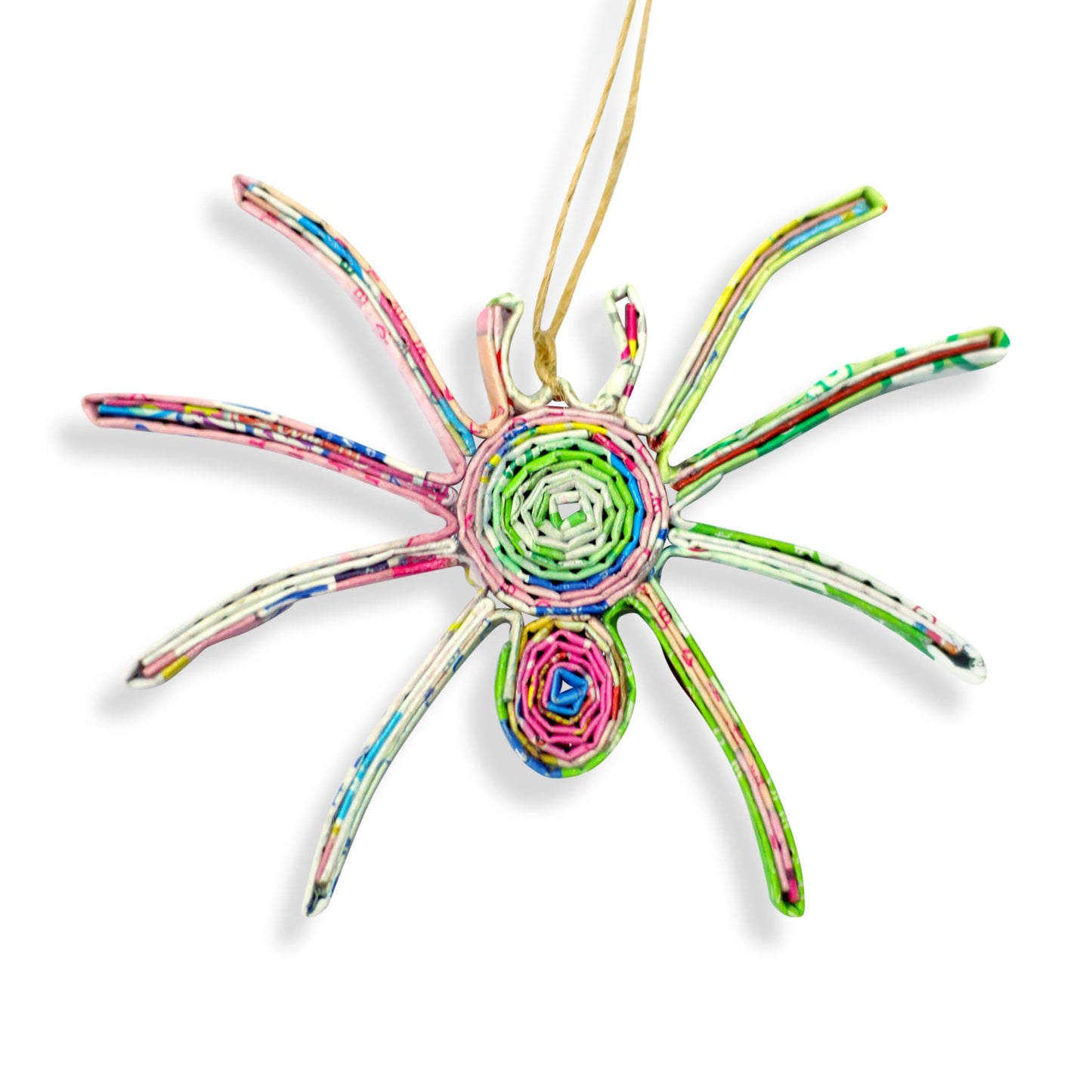 Spider, Handmade Recycled Quilling Paper Ornament