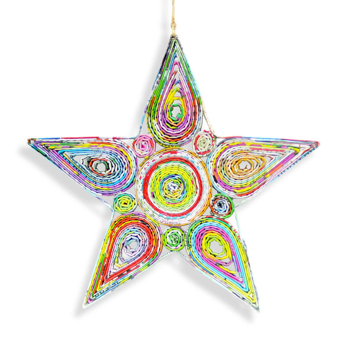 Star (Medium), Handmade Recycled Quilling Paper Ornament