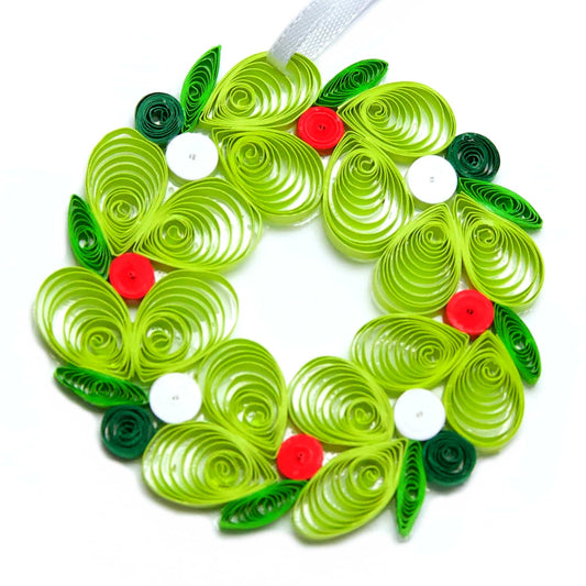 Christmas Wreath, Handmade Paper Quilling Ornament